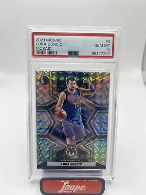 Luka Doncic 2021-22 Panini Mosaic Silver Mosaic Prizm #6 Dallas Mavericks PSA 10 • $29.99