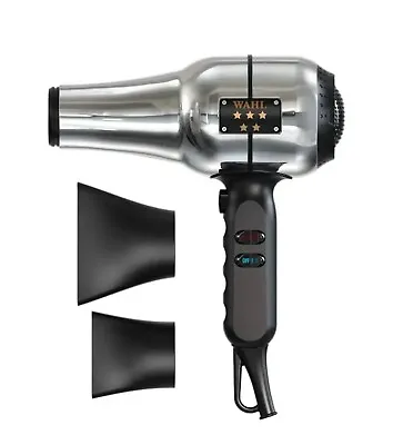 Wahl Retro-Chrome 5 Star 2200W Ionic Barber Hair Dryer Concentrated Tourmaline • $98.90