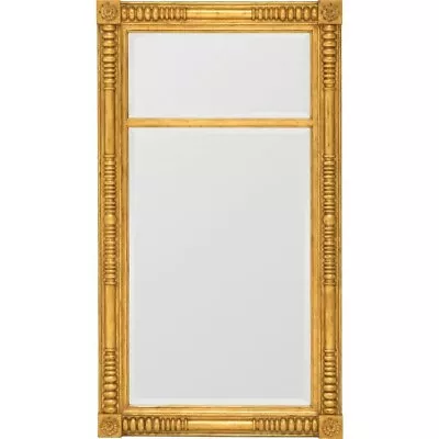 Maitland Smith Vintage Gold Gilt Mirror With Glass - Classic Wall Decor • $929