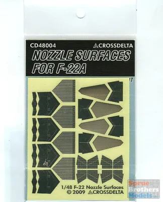 CXDCD48004 1:48 CrossDelta F-22A Raptor Nozzle Surfaces (ACA Kit) #CD48004 • $19.84