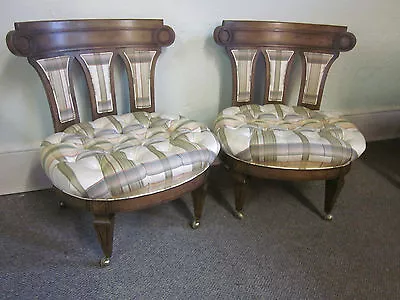 Mastercraft Pair Of Hollywood Regency Slipper Lounge Chairs • $895