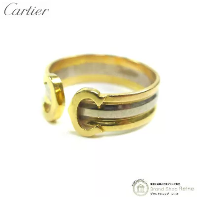Cartier C2 K18 Ring Triple #6.5US Gold Silver Vintage • $1294.84