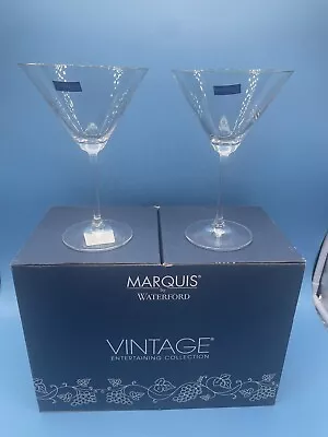 Marquis Waterford  Vintage  Large Martini Glasses New In Box Rare & Retired • $79.99