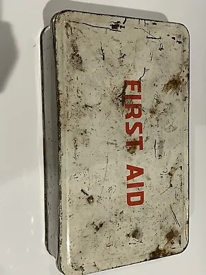 Vintage Small First Aid Kit Metal Tin Box 1950s • £60