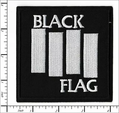 25 Pcs Embroidered Iron On Patches Black Flag Rock Band Music 95x95mm AP056bF1 • $24.98