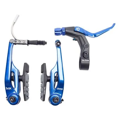 $70 • Buy BOX THREE BMX/Mountain Bike V Brake Kit 108mm W/LEVER LONG BLUE