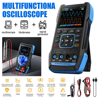 FNIRSI 2C23T Digital Oscilloscope Multimeter Handheld Function Signal Generator • £74.09