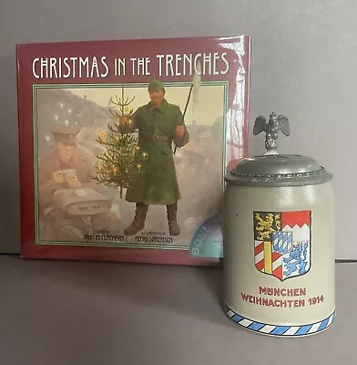 Munich Christmas 1914 WWI German Iron Cross Peace Truce Beer Stein & Book/cd • $275