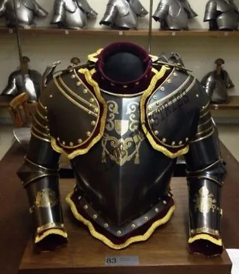 Medieval Knight Gothic Half Suit Of Armor 18Ga Steel Halloween Costume • $880