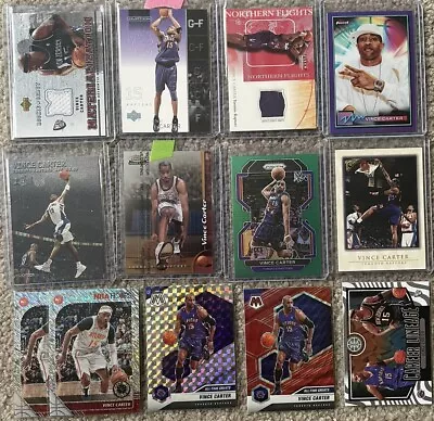 VINCE CARTER 13 Card Lot Topps Finest Rookie Debut All-Star Game Jersey Patch #d • $12