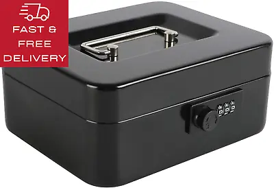 Steel Cash Box Safe With Combination Lock Money Safe Box With Removable Coin • $19.57