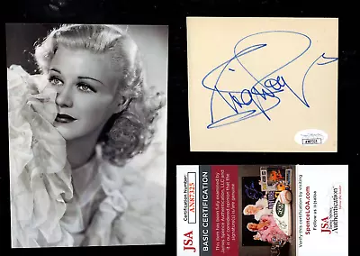 MYRNA LOY Signed Autograph 4x4.25  Cut And 4.75x6.5  B&W Photo JSA 💎 COA • $75