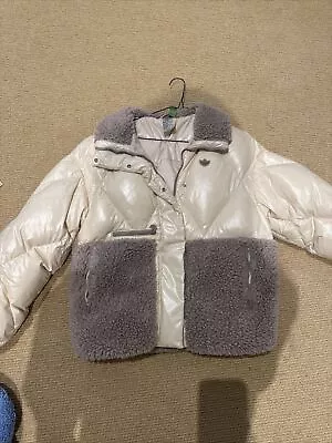 Adidas Original  Puffer Size  XS Womens Purple Cream Already Dry Cleaned • $80