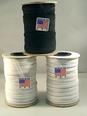 Elastic WHITE Or BLACK 1/4 Inch Made In USA - # 1 Seller - HIGH DEMAND !!! • $8.99