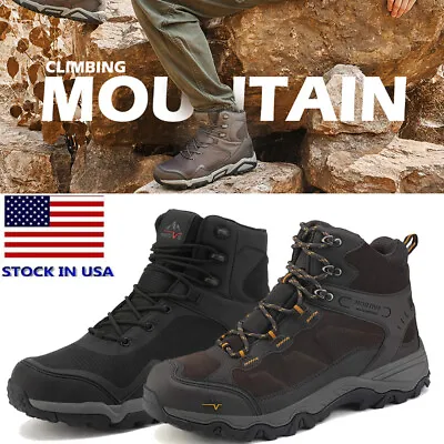 Men's Waterproof Hiking Boots Outdoor Lightweight Breathable Trekking Shoes • $45.99