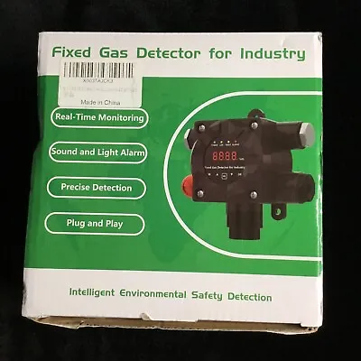 Haokesite Fixed Gas Detector For LNG LPG METHANE Plug-In Audible & Visual Alm • $32.36
