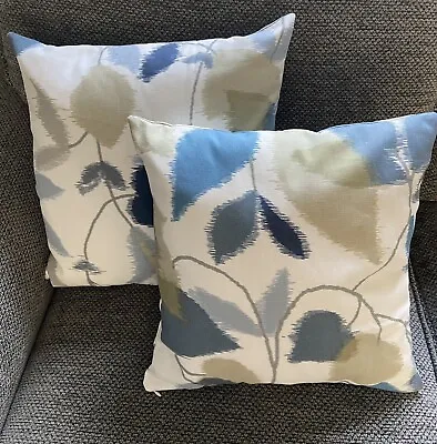 Sofa Full Cushion 18 X 18 Lovely White With Blue Beige Grey • £10