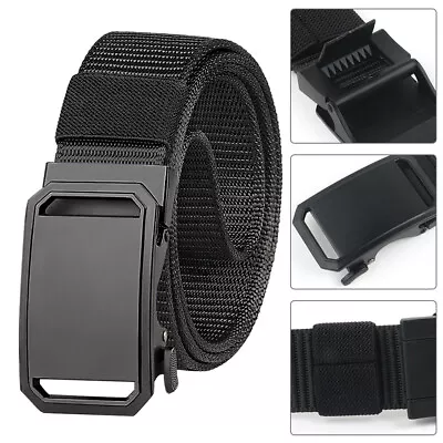 Men Casual Military Tactical Army Adjustable Quick Release Belts Pants Waistband • $11.65