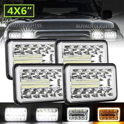 $105.99 • Buy 4PCS 4x6INCH LED Headlights Projector DRL For Toyota Landcruiser 60 61 80 Series