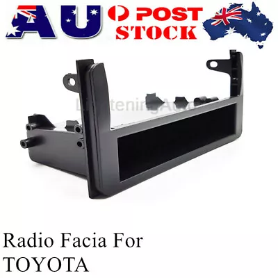 Car Radio Facia Dash Panel Trim Fascia Kit Plate Single Din Pocket For Toyota • $27.99