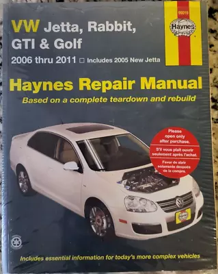 Repair Manual Haynes 96019-VW Jetta/Rabbit/Golf/GTI 2006-2011 • $27.99