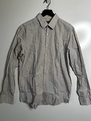 Hugo Boss Sharp Fit Long Sleeve Dress Shirt Multicolor Striped Large • $19.99