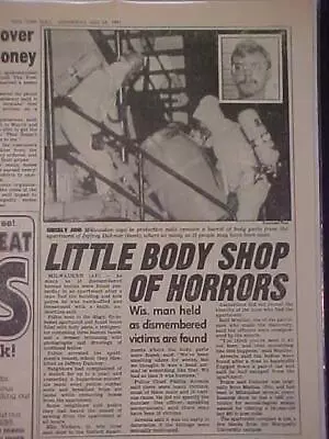 Vintage Newspaper Headline ~ Murder Serial Killer Jeffrey Dahmer Arrested  1991 • $21.95