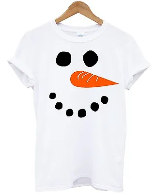 £14.99 • Buy Snowman Face T Shirt Christmas Festive Winter Cold Present Funny Dad Novelty