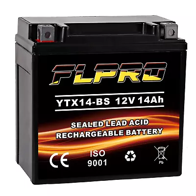 YTX14-BS Sealed AGM Maintenance Free ATV Motorcycle Battery For Polaris Suzuki • $42.95