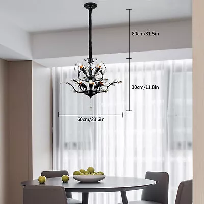 9 Light Farmhouse Crystal Branch Chandelier Pendant Ceiling Lighting Fixture • $54.52