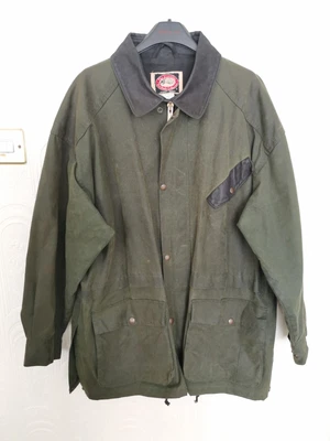 £45 • Buy Australian Outback Green Oilskin Hunting Jacket Coat Size XL