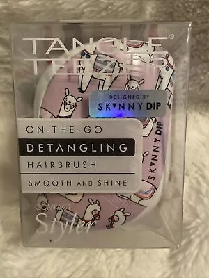 Tangle Teezer Pink Skinny Dip Compact Styler Detangling Hairbrush Lovely Llama • £12.50