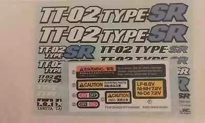 Tamiya TT02 SR Sticker Decals Transfers Set Complete NEW (removed From Kit) • £9.99