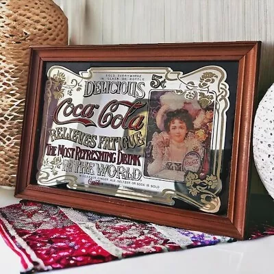 Vintage 1970s Coca Cola Advertising Mirror • £49.73