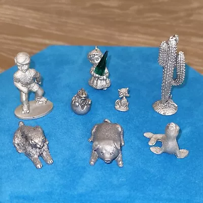 Pewter Lot 8 Mini Figurines Vintage • $25