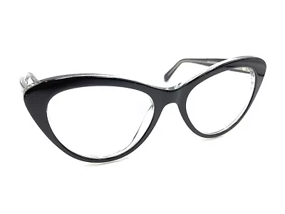 Maui Jim Kalani MJ 818-02X Black Clear Cat Eye Sunglasses Frames 54-19 140 Italy • $64.99