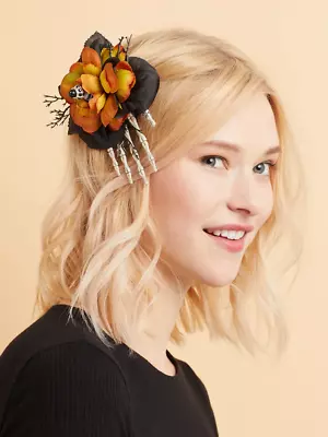 Fall Floral Skeleton Hand Hair Clip • $12.99