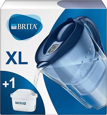£16.99 • Buy BRITA Marella XL MAXTRA+ Plus 3.5L Water Filter Table Jug With 1 Cartridge, Blue