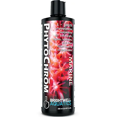 Brightwell Aquatics PhytoChrom 250mL Phytoplankton For Soft Corals Clams Sponges • £16.38