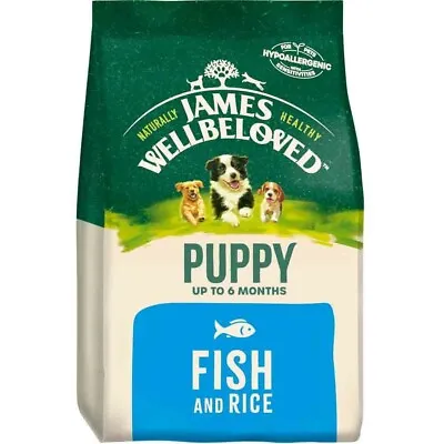 James Wellbeloved Puppy Dry Dog Food - Fish & Rice - 2kg • £19.99