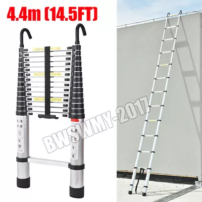Aluminum Telescopic Extension Ladder 12-20FT Step Ladders Multi Purpose + Hooks • $93.70