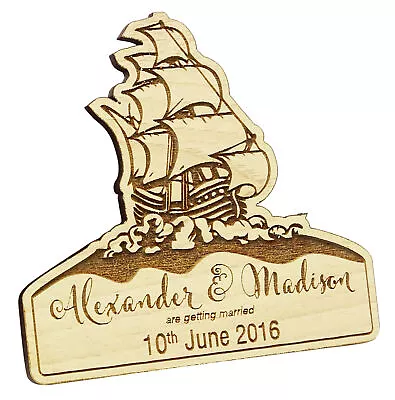 $81.39 • Buy 20 Custom Engraved Wooden Magnet Rustic Wedding Save The Date Wooden-Zo2
