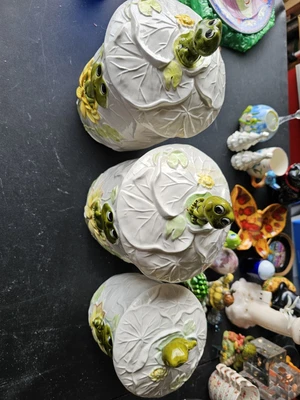 $100 • Buy Vintage 1976 Sears And Roebuck Frog Canister ( Set Of 3) 
