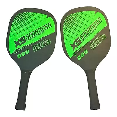 2pk Pickleball Paddles Rackets  With 4 Balls Lightweight Surface Durable Green • $19.99