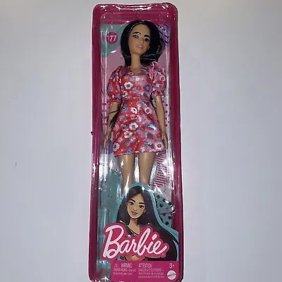 Barbie Fashionistas Asian Doll #177 Black Hair Floral Color Block Dress • $17.63