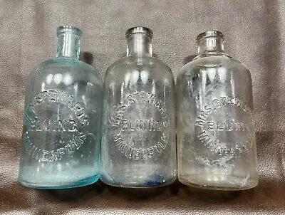 Mrs. Stewart's Bluing Embossed  Glass Bottles- Minneapolis MN • $12