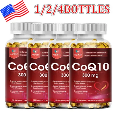120/240/480Pcs Coenzyme Q-10 CoQ10 Capsules 300mg Heart Health Energy Support • $12.99