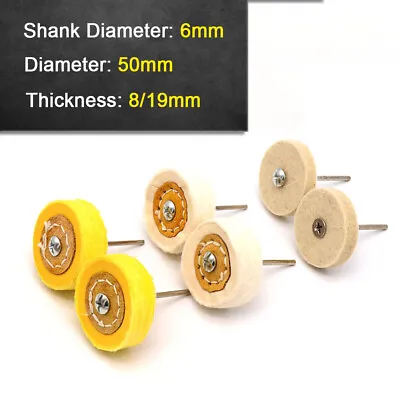 50mm Wool Metal Buffing Wheel Polishing Pads Drill Bit For Dremel Rotary Tool • $3.85