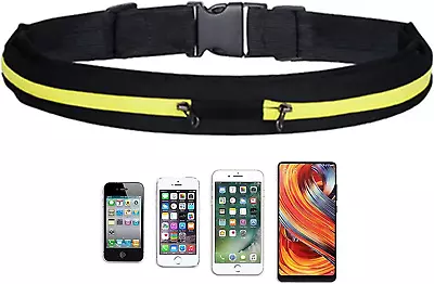 Running Belt Mobile Phone Holder Bum Bag Womens Mens Dual Pocket Expandable • £11.18