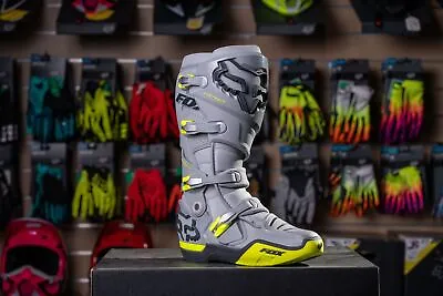 Fox Racing Instinct Motocross Boots Grey/yellow 27463-086 • $299